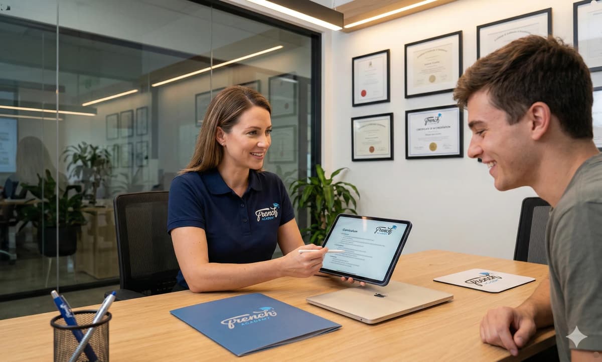 Conseillère French Academy accompagnant un candidat dans son projet de reconversion