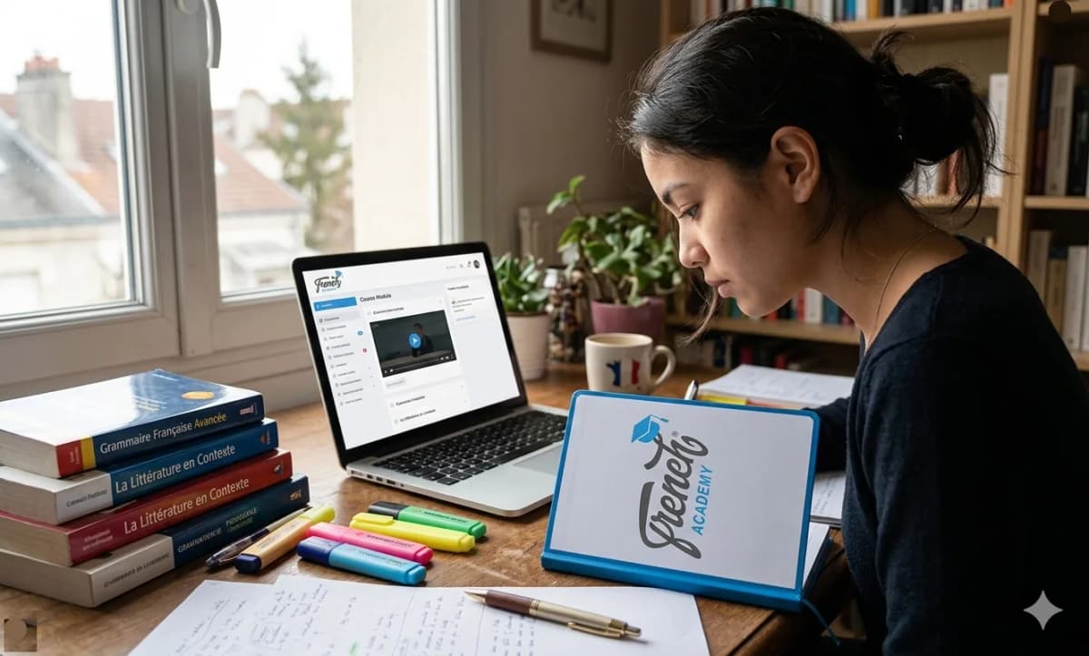 Futur moniteur préparant sa formation depuis chez lui