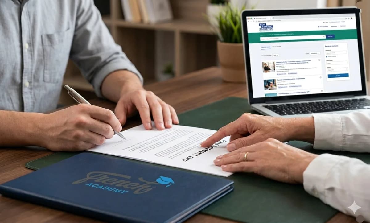 Signature d'un dossier de financement CPF pour une formation moniteur
